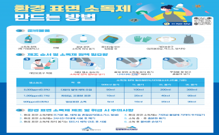 환경 표면 소독제 만드는 방법 포스터