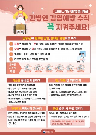 간병인력 감염 예방수칙 포스터(한국어/중국어)