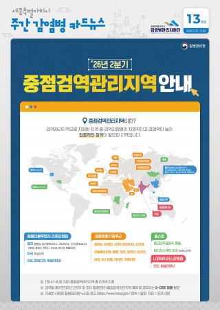 13주_2026년 2분기 중점검역관리지역 안내
