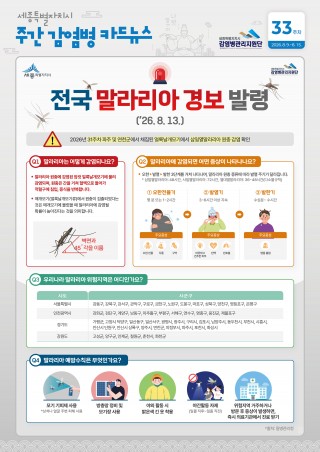 33주_전국 말라리아 경보