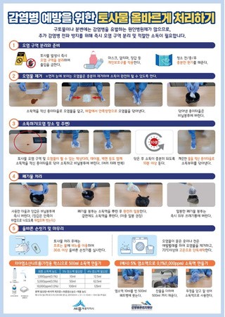 감염병 예방을 위한 토사물 올바르게 처리하기 (포스터)