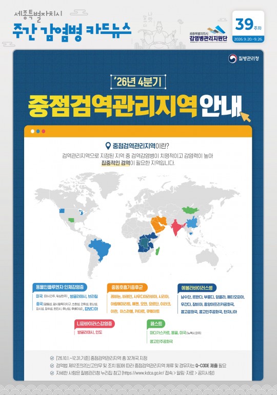39주_`26년 4분기 중점검염관리지역