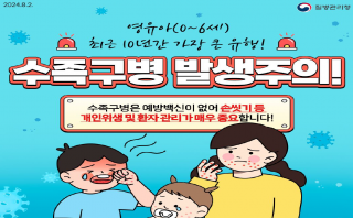 수족구병 발생주의(질병관리청)