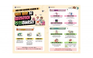 말라리아 해외 방문객용 안내문(말라리아 예방수칙, 해외 방문 시 말라리아 주의하세요!)