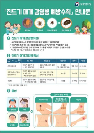 (어린이용)진드기 매개 감염병 예방수칙 안내문(질병관리청)